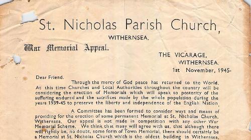 Rev Passmore letter to the people of Withernsea